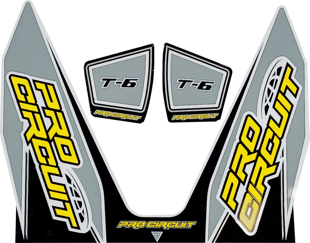 Pro Circuit T-6 Decal - Gray DC22T6-GRAY - Main Product View