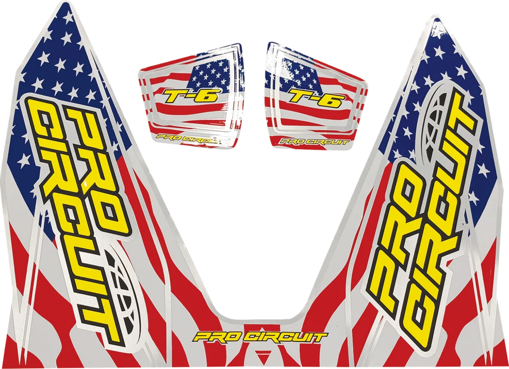 Pro Circuit T-6 Decal - Stars and Stripes DC22T6-SS - Main Product View
