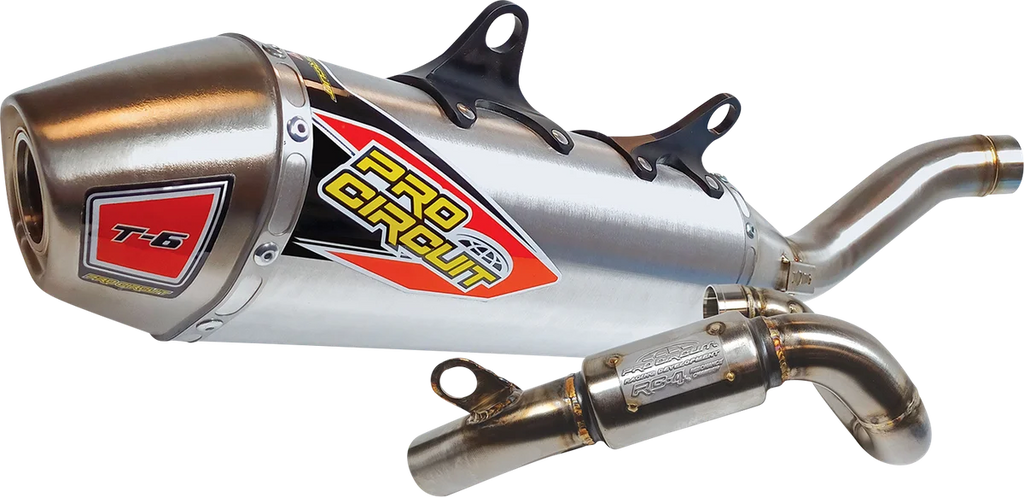 Pro Circuit T-6 Exhaust System - Stainless Steel 0152245G - Side View