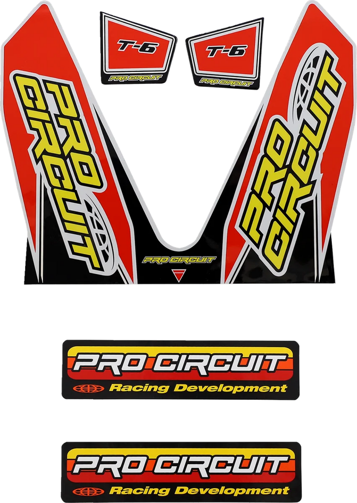 Pro Circuit T-6 Mini Decal - Red DC22MINI - Main Product View