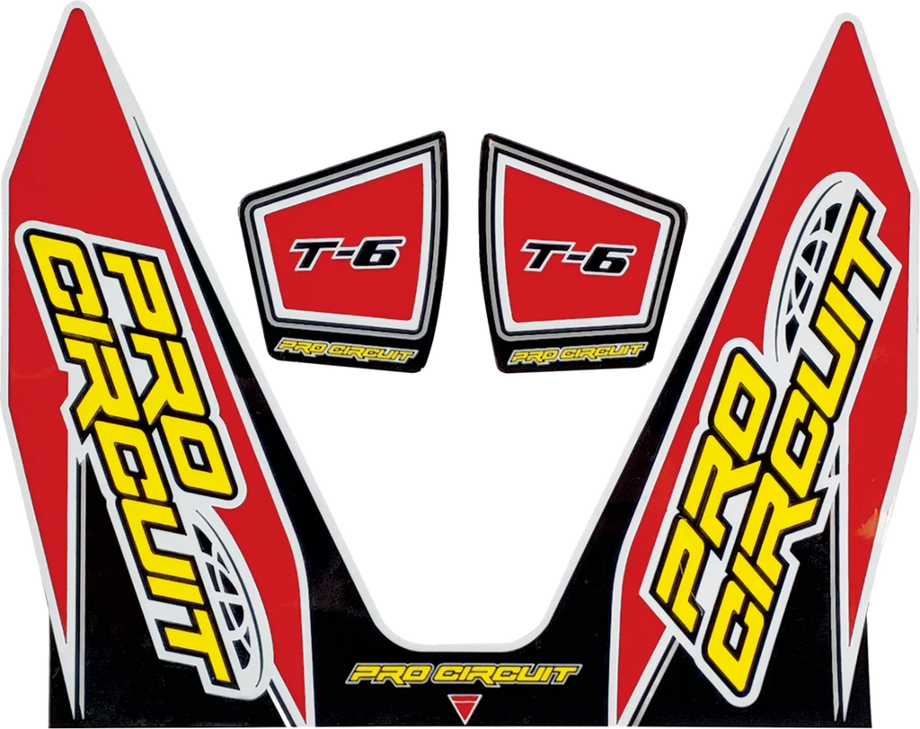 Pro Circuit T-6 Mini Decal - Red DC22MINI - Side View