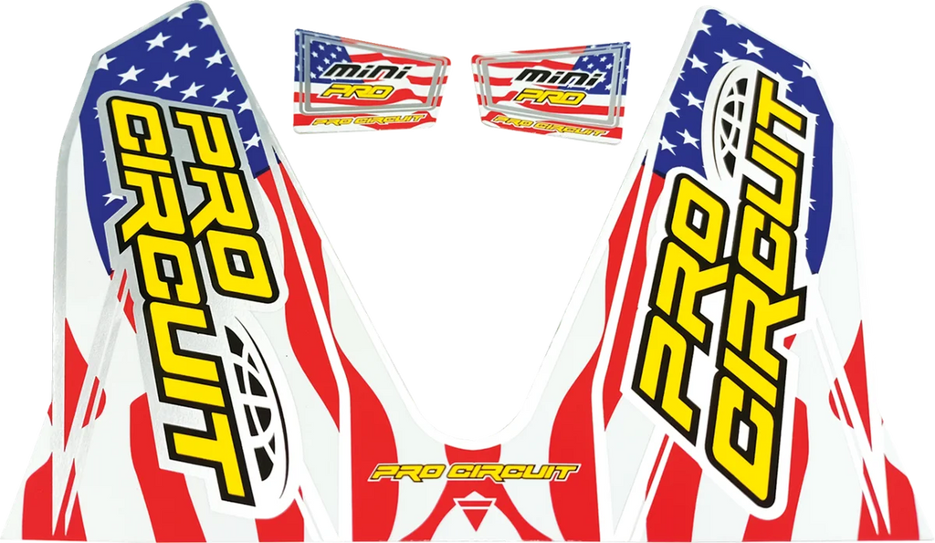Pro Circuit T-6 Mini/Dual Decal - Stars and Stripes D22MINI-SS - Main Product View