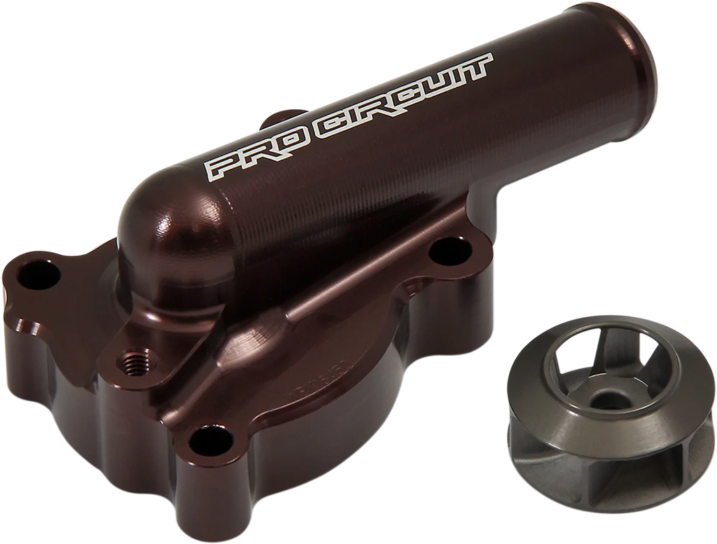 Pro Circuit Water Pump Cover with Impeller - Honda WPH09450 - Side View