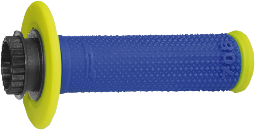 Pro Grip Grips - Locking - 708 - Fluorescent Yellow/Blue PA070800GFBL - Side View