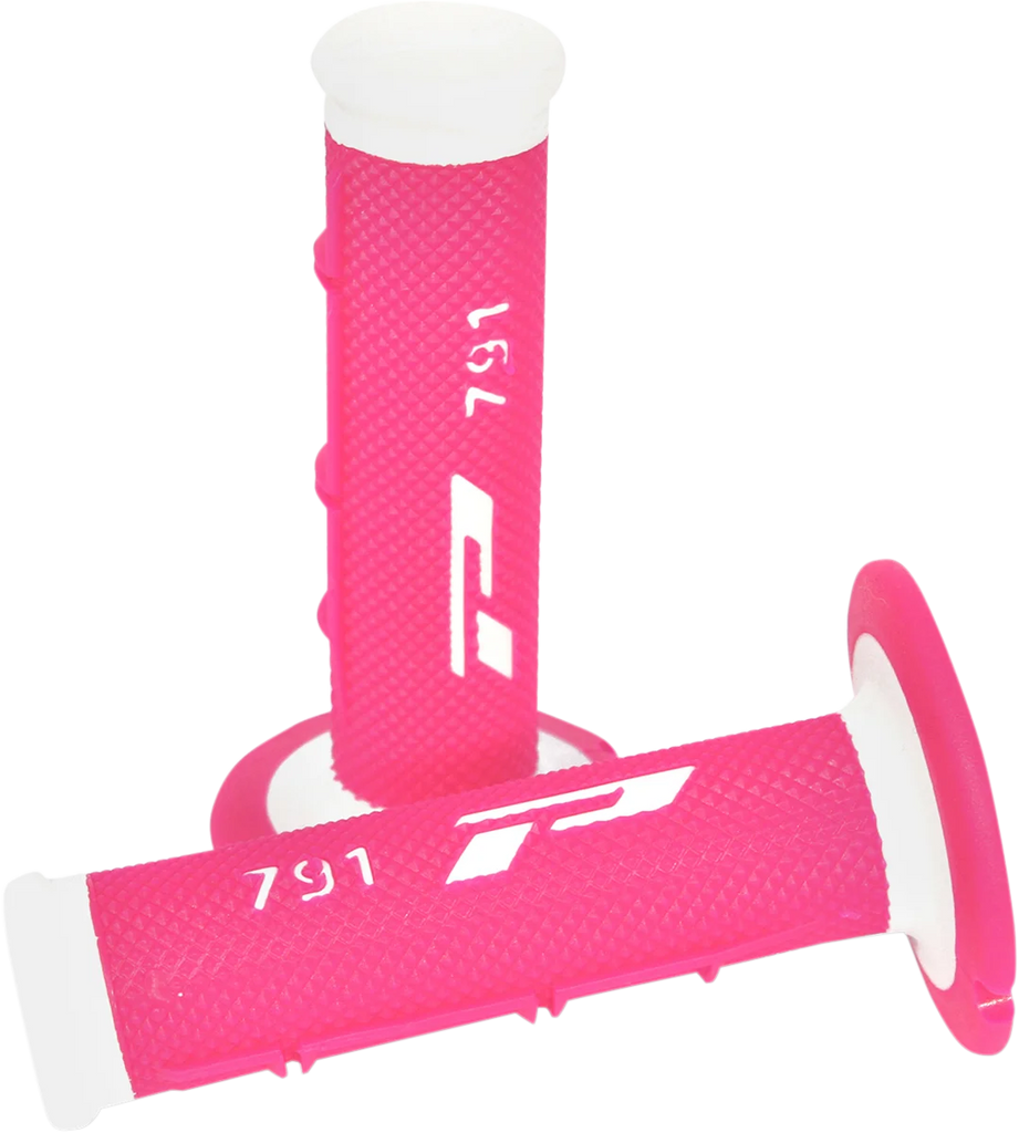 Pro Grip Triple Density 791 Grips - White/Fluorescent Pink PA079100BIFX - Main Product View