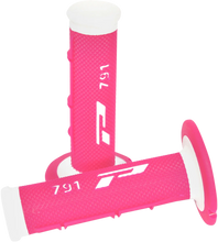 Load image into Gallery viewer, Pro Grip Triple Density 791 Grips - White/Fluorescent Pink PA079100BIFX - Main Product View