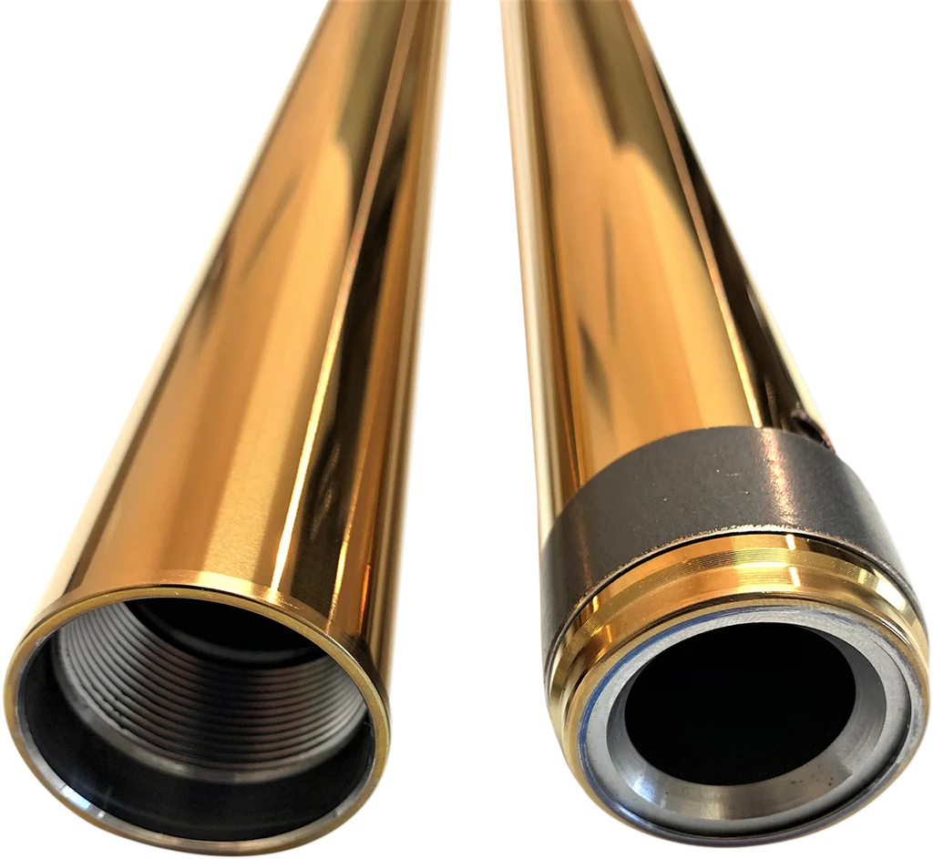 Pro-One Performance Fork Tube - Gold - 39 mm - 26.25" Length 105030G - Side View