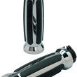 Load image into Gallery viewer, Pro-One Performance Grips - Straight - Rubber - Cable - Chrome - Main Product View