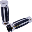 Load image into Gallery viewer, Pro-One Performance Grips - Straight - Rubber - TBW - Chrome 490001 - Main Product View