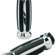Load image into Gallery viewer, Pro-One Performance Grips - Straight - Rubber - TBW - Chrome 490001 - Side View