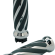 Load image into Gallery viewer, Pro-One Performance Grips - Twisted - Rubber - Cable - Chrome - Main Product View