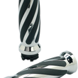 Load image into Gallery viewer, Pro-One Performance Grips - Twisted - Rubber - TBW - Chrome 490011 - Side View