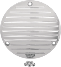 Load image into Gallery viewer, Pro-One Performance Millennium Derby Cover - Ball Milled - Chrome 202130 - Side View