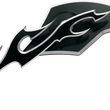 Load image into Gallery viewer, Pro-One Performance Mirror - Flame - Side View - Milled - Oblong - Black/Chrome - Left 104220B - Main Product View