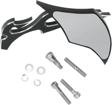 Load image into Gallery viewer, Pro-One Performance Mirror - Flame - Side View - Milled - Oblong - Black/Chrome - Right 104230B - Main Product View