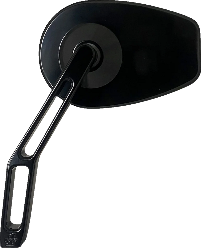 Pro-One Performance Mirror - Micro w/V2 Cut-Out Stem - Oval - Black - Left 102100B - Main Product View
