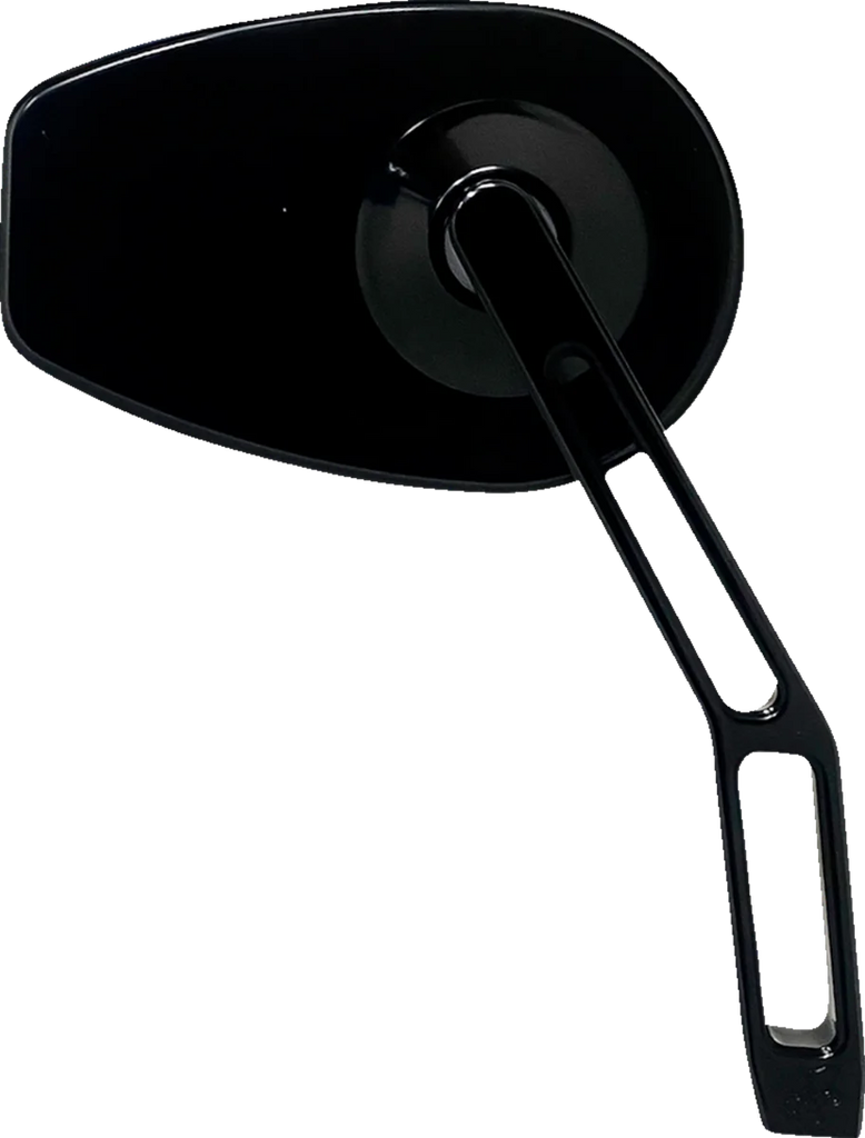 Pro-One Performance Mirror - Micro w/V2 Cut-Out Stem - Oval - Black - Right 102110B - Main Product View