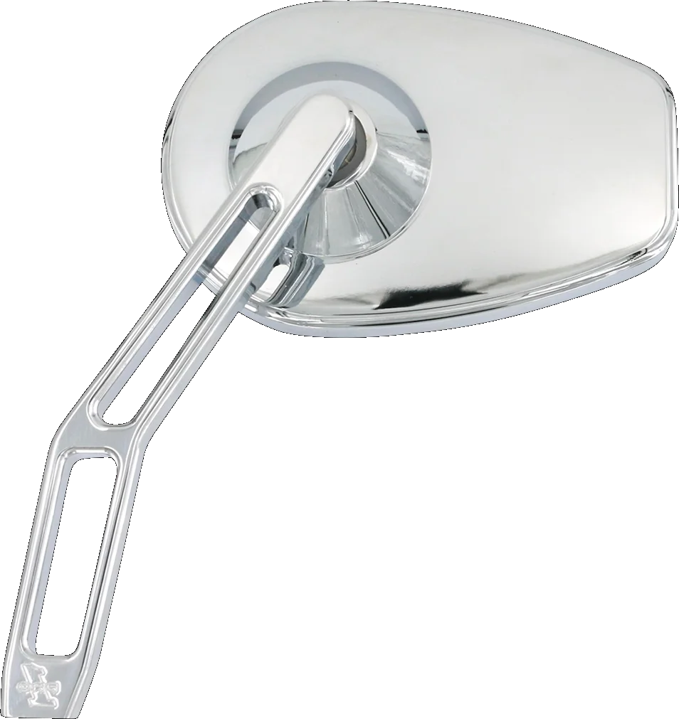 Pro-One Performance Mirror - Micro w/V2 Cut-Out Stem - Oval - Chrome - Left 102100 - Main Product View