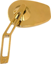 Load image into Gallery viewer, Pro-One Performance Mirror - Micro w/V2 Cut-Out Stem - Oval - Gold - Left 102100TIN - Main Product View