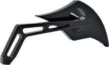 Load image into Gallery viewer, Pro-One Performance Mirror - Weekend Warrior - Side View - Cut-Out/Flame Head - Oblong - Black - Left 102300AB - Side View