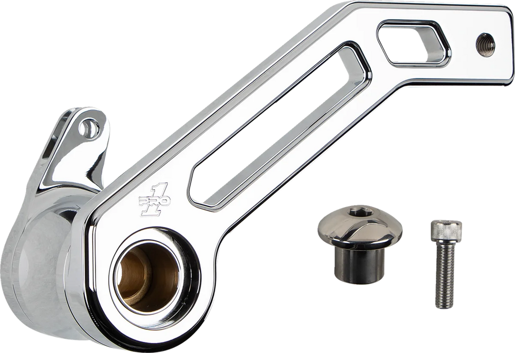 Pro-One Performance Touring T-Rex Shorty Brake Arm - Chrome - '08-'13 FL 500772 - Side View
