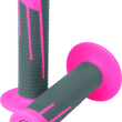 Load image into Gallery viewer, ProTaper Full Diamond Clamp-On Grips - Neon Pink/Dark Gray