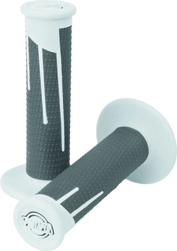 ProTaper Full Diamond Clamp-On Grips - White/Dark Gray