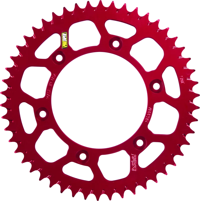 ProTaper Honda Rear Red Sprocket - 50 Teeth - Side View