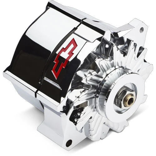 Proform Alternator Recessed Red Bowtie Emblem Chrome 141-155