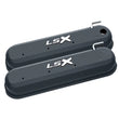 Load image into Gallery viewer, Proform Raised "LSX" Emblem Aluminum Valve Covers, Black Crinkle, LS Engines 141-256 - Installation View