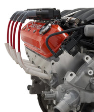 Load image into Gallery viewer, Proform Raised &quot;LSX&quot; Emblem Aluminum Valve Covers, Chevy Orange, LS Engines 141-257 - Back View