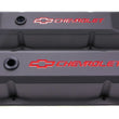 Load image into Gallery viewer, Proform SBC Blk Crinkle Die Cast V/C's - Tall w/Baffle 141-116