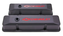 Load image into Gallery viewer, Proform SBC Blk Crinkle Die Cast V/C's - Tall w/Baffle 141-116