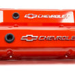 Load image into Gallery viewer, Proform SBC Chevy Orange Diecast V/C's Raised Emblem 141-120