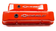 Load image into Gallery viewer, Proform SBC Chevy Orange Diecast V/C's Raised Emblem 141-120