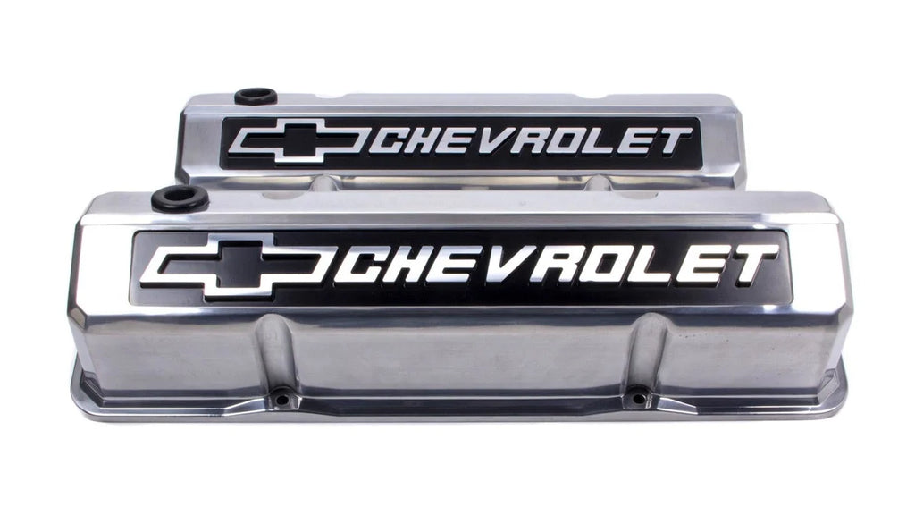 Proform SBC Slant Edge Polished V/C Tall Raised Logo 141-920