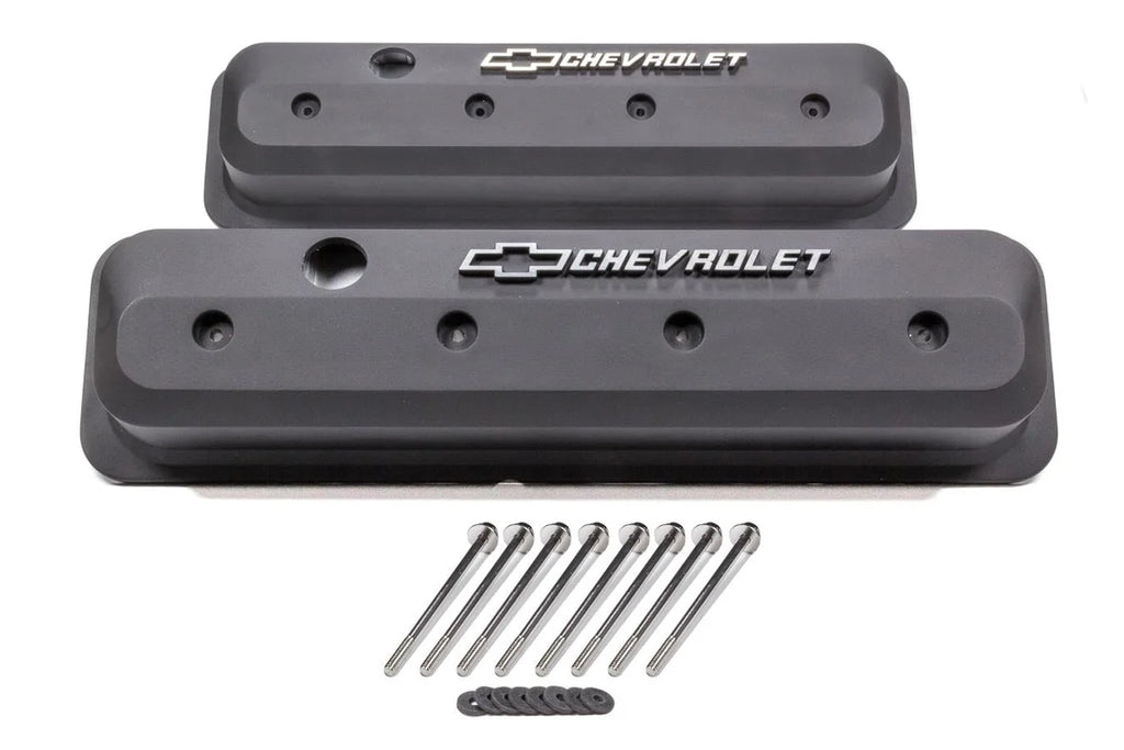 Proform SBC Valve Cover Slant Edge Black Crinkle 141-840