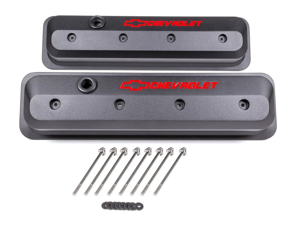 Proform SBC Valve Cover Slant Edge Black Crinkle 141-845