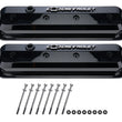 Load image into Gallery viewer, Proform SBC Valve Covers Slant Edge Liquid Black 141-847