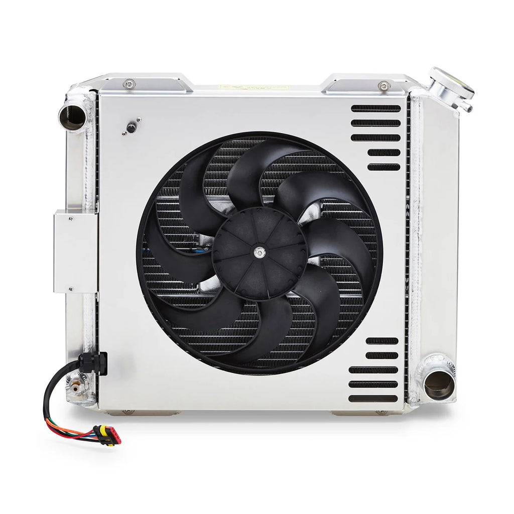 Proform Slim-Fit Radiator System, Universal, GM Style, 17-inch Core, Manual Transmission - Side View