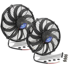Load image into Gallery viewer, Proform Universal Brushless Fans Pair 10in S-Blade Puller 67049