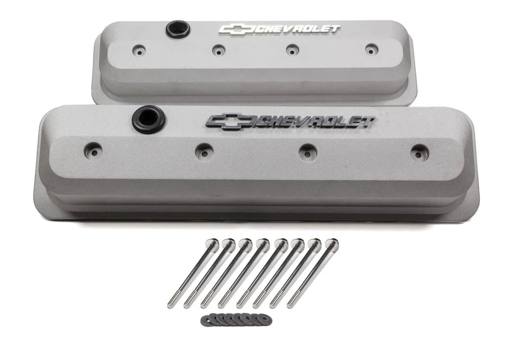 Proform Valve Cover Slant Edge Gray Crinkle 141-842 fits SBC