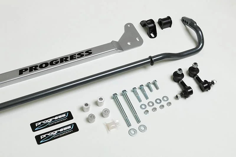 Progress Tech 96-00 Honda Civic Tubular Rear Sway Bar (25mm - Adjustable) - Side View