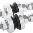 Load image into Gallery viewer, Progressive 00-17 Harley FXST/FLST Chrome Lowering Kit - Side View