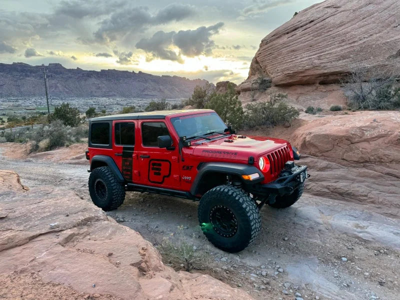 Progressive 18-24 Jeep JL / 20-24 JT STR 47 Series 2.0 Remote Res Front Shocks (Pair) - 2.0-3.0in - Side View