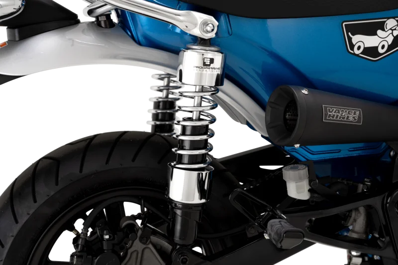 Progressive 2025 Honda DAX 125 412 Series Shocks 13.5in - Chrome - Side View