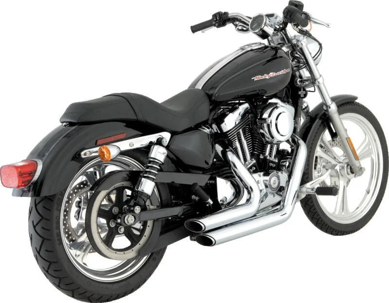 Progressive Harley 412 Series Shocks 11.0in - Chrome - Detail View