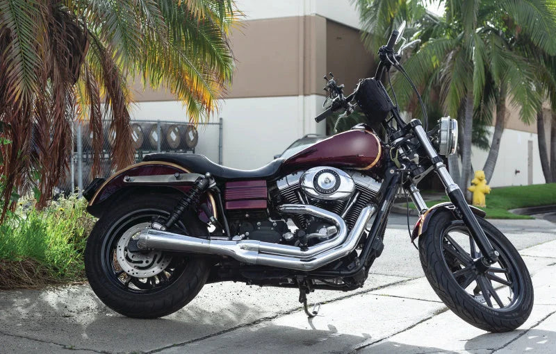Progressive Harley 412 Series Shocks 13.5in - Black - Back View