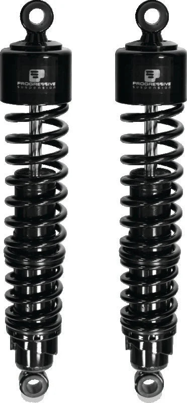 Progressive Harley 413 Series Shocks 15.0in - Black - Main Product View