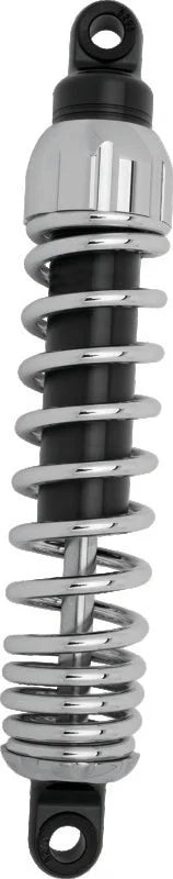 Progressive Harley 444 Series Shocks 12.0in - Chrome - Side View